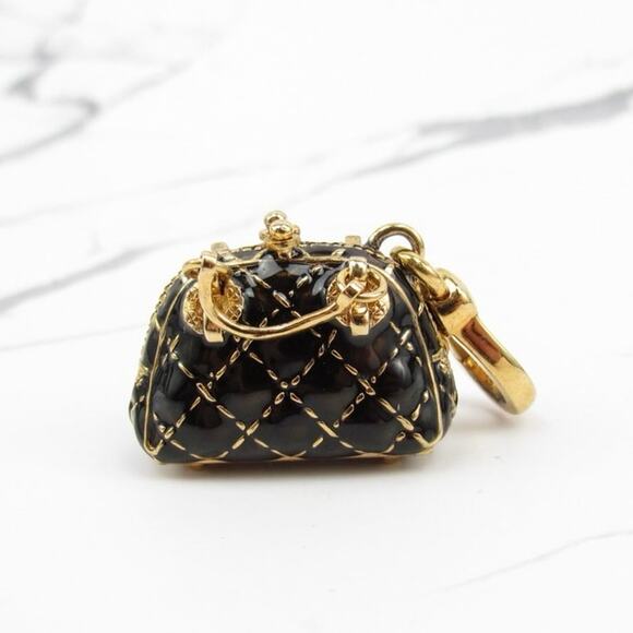 Juicy Couture Quilted Bowler Bag Charm - Picture 2 of 8
